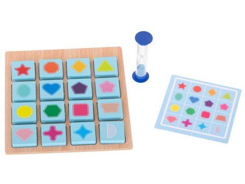 Puzzle drewniane gra planszowa memory owoce i kształty Puzzle drewniane gra planszowa memory owoce i kształty