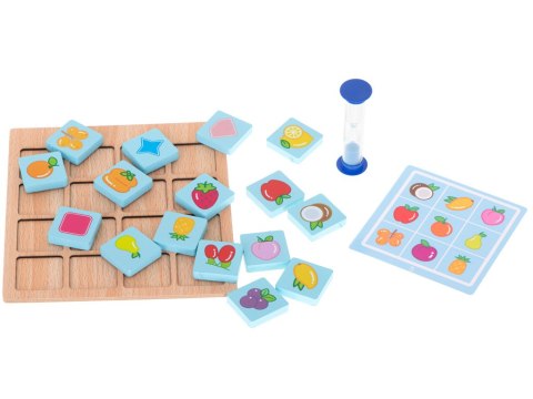 Puzzle drewniane gra planszowa memory owoce i kształty Puzzle drewniane gra planszowa memory owoce i kształty