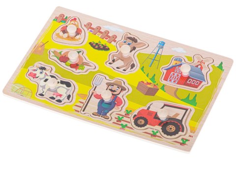 Puzzle drewniane układanka farma traktor krowa Puzzle drewniane układanka farma traktor krowa