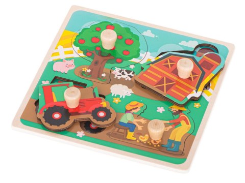 Puzzle drewniane układanka gospodarstwo rolne