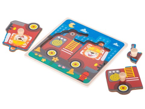 Puzzle drewniane układanka straż pożarna Puzzle drewniane układanka straż pożarna