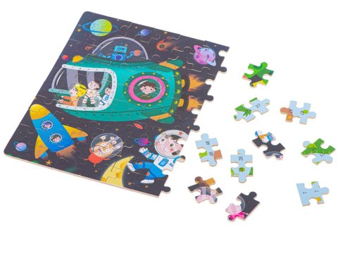 Puzzle drewniane układanka w puszce kosmos 100el