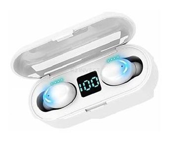 Słuchawki bezprzewodowe bluetooth douszne białe Słuchawki bezprzewodowe bluetooth douszne białe