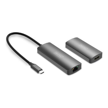 Przedłużacz/Extender USB-C - HDMI 30m po skrętce Cat.6 4K120Hz HDCP 2.3 (zestaw) Przedłużacz/Extender USB-C - HDMI 30m po skrętce Cat.6 4K120Hz HDCP 2.3 (zestaw)