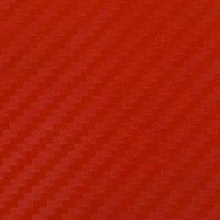 Folia odcinek carbon 3D czerwona 1,27x0,1m