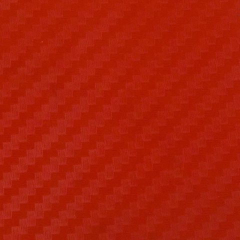 Folia odcinek carbon 3D czerwona 1,27x0,1m