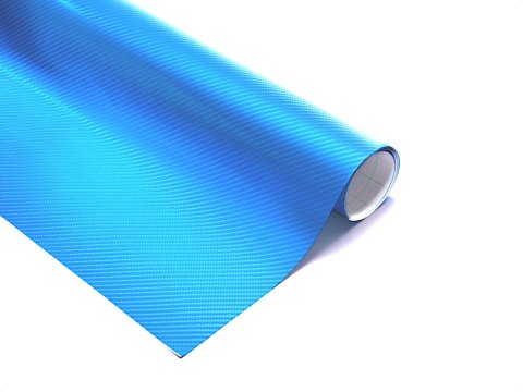 Folia odcinek carbon 4D błękitna 1,52x0,1m