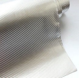 Folia odcinek carbon 5d srebrna 1,52x0,1m
