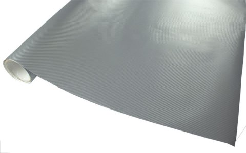 Folia rolka carbon 3D srebrna 1,27x28m Folia rolka carbon 3D srebrna 1,27x28m