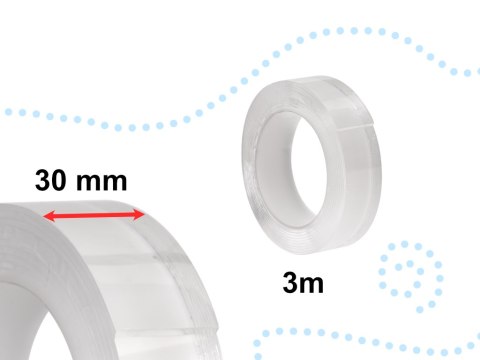 Taśma dwustronna samoprzylepna wodoodporna 30mmx3m Taśma dwustronna samoprzylepna wodoodporna 30mmx3m