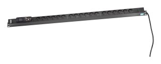 Digitus DN-IP-V-2-18E rozdzielacz zasilania PDU 18 x gniazdo sieciowe 0U Czarny