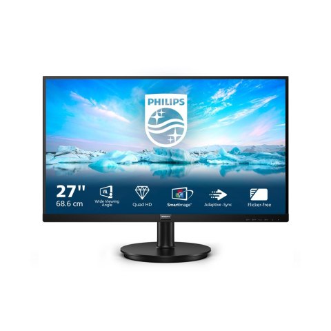 Philips V Line 275V8LA/00 monitor komputerowy 68,6 cm (27") 2560 x 1440 px Quad HD LED Czarny