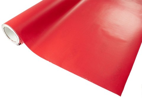 Folia odcinek carbon 3D czerwona 1,27x0,5m Folia odcinek carbon 3D czerwona 1,27x0,5m