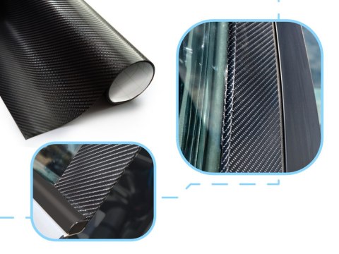 Folia odcinek carbon 4D czarna 1,52x0,5m Folia odcinek carbon 4D czarna 1,52x0,5m