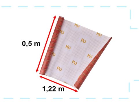 Folia odcinek samoprzylepna okleina tapeta cegła 1,22x0,5m