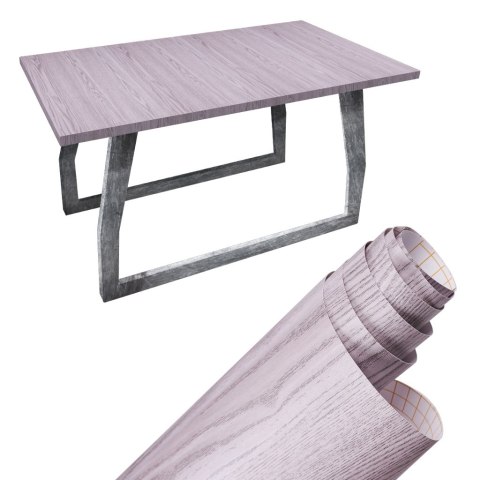 Folia odcinek samoprzylepna okleina tapeta dąb srebrno-szary 1,22x0,5m