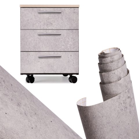 Folia odcinek samoprzylepna okleina tapeta niebiesko-szary cement 1,22x0,5m