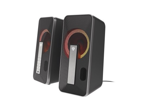 GENESIS Helium 100 BT RGB zestaw głośników 10 W PC/Laptop Czarny, Srebrny 2.0 kan. Bluetooth GENESIS Helium 100 BT RGB zestaw głośników 10 W PC/Laptop Czarny, Srebrny 2.0 kan. Bluetooth