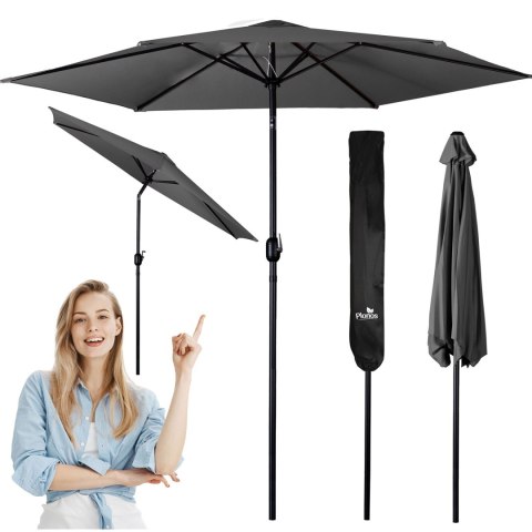 Parasol ogrodowy składany 6 segmentowy 300 cm z pokrowcem Plonos PL-884 Parasol ogrodowy składany 6 segmentowy 300 cm z pokrowcem Plonos PL-884