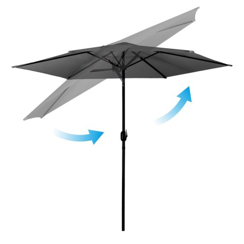 Parasol ogrodowy składany 6 segmentowy 300 cm z pokrowcem Plonos PL-884 Parasol ogrodowy składany 6 segmentowy 300 cm z pokrowcem Plonos PL-884