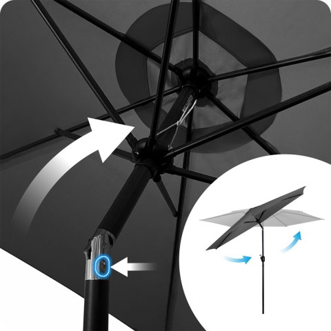 Parasol ogrodowy składany 6 segmentowy 300 cm z pokrowcem Plonos PL-884 Parasol ogrodowy składany 6 segmentowy 300 cm z pokrowcem Plonos PL-884