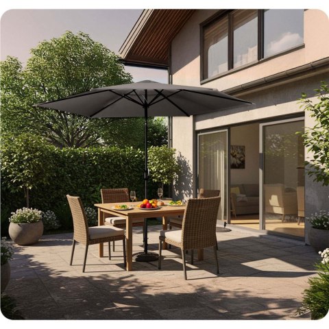 Parasol ogrodowy składany 6 segmentowy 300 cm z pokrowcem Plonos PL-884 Parasol ogrodowy składany 6 segmentowy 300 cm z pokrowcem Plonos PL-884