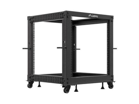 Stojak open rack Lanberg 19" 12U 600x600-1100 regulowany czarny Stojak open rack Lanberg 19" 12U 600x600-1100 regulowany czarny