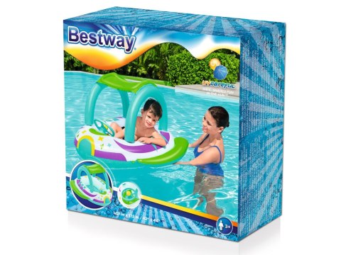 BESTWAY 34149 ponton dmuchany koło do pływania z daszkiem BESTWAY 34149 ponton dmuchany koło do pływania z daszkiem
