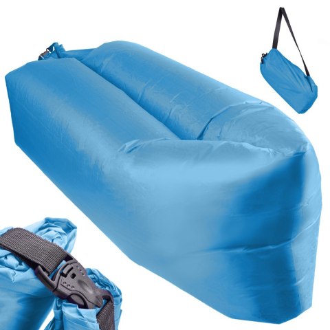 Lazy BAG SOFA łóżko leżak na powietrze błękitny 230x70cm Lazy BAG SOFA łóżko leżak na powietrze błękitny 230x70cm