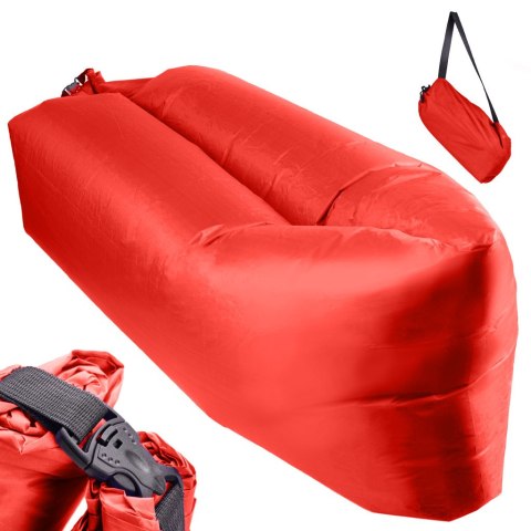 Lazy BAG SOFA łóżko leżak na powietrze czerwony 230x70cm Lazy BAG SOFA łóżko leżak na powietrze czerwony 230x70cm