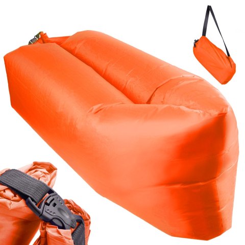 Lazy BAG SOFA łóżko leżak na powietrze pomarańczowy 230x70cm Lazy BAG SOFA łóżko leżak na powietrze pomarańczowy 230x70cm