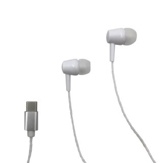 Słuchawki douszne Douszne MEDIA-TECH MT3600W (1.15m /Złącze USB typu C wtyk/Biały)
