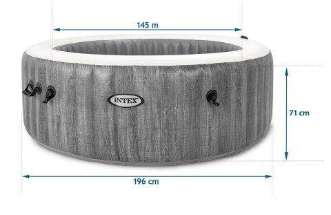 Dmuchane ogrodowe spa hydromasaż 4 os. 196x71 cm WIFI akcesoria premium
