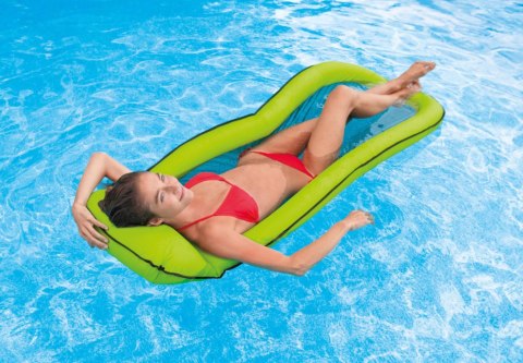 MATERAC PLAŻOWY Z SIATECZKĄ DO PŁYWANIA CHŁODZĄCY ZIELONY 58836 INTEX