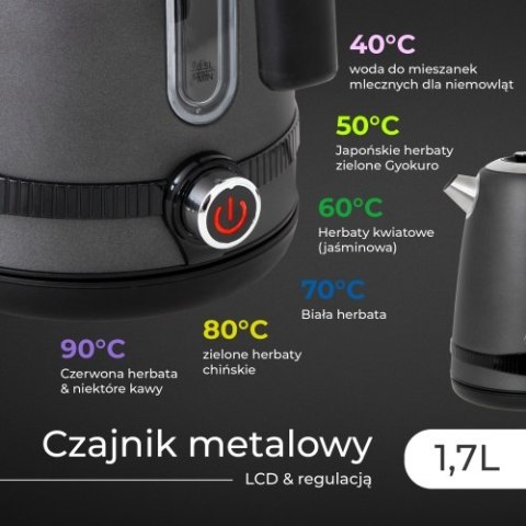 Czajnik metalowy 1,7L z LCD & regulacją temperatury Czajnik metalowy 1,7L z LCD & regulacją temperatury
