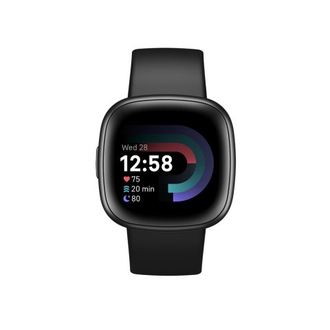 Smart watch Fitbit versa 4, graphite body with black silicone strap Smart watch Fitbit versa 4, graphite body with black silicone strap