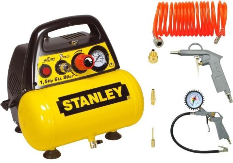 Kompresor bezolejowy 6L+Zestaw pneumatyczny STANLEY Kompresor bezolejowy 6L+Zestaw pneumatyczny STANLEY