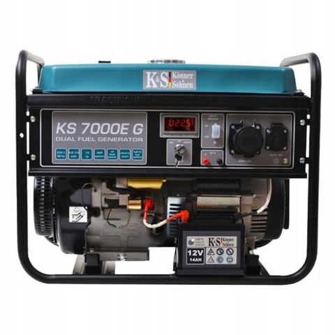 KÖNNER & SÖHNEN GENERATOR HYBRYDOWY (BENZYNA/LPG) 5,0kW 230V KS 7000E G, ROZRUCH ELEKTRYCZNY KÖNNER & SÖHNEN GENERATOR HYBRYDOWY (BENZYNA/LPG) 5,0kW 230V KS 7000E G, ROZRUCH ELEKTRYCZNY