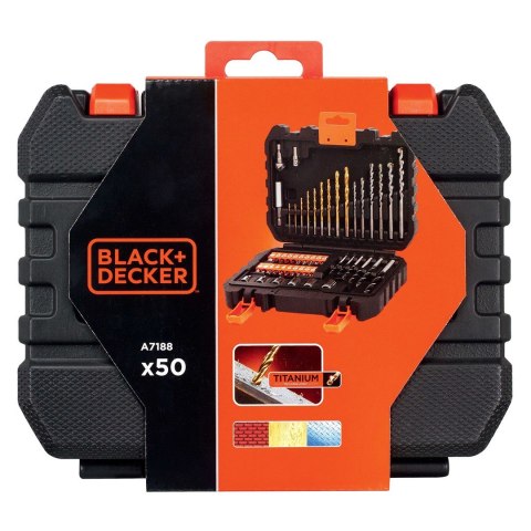 Zestaw wierteł i bitów 50szt. A7188-XJ Black+Decker
