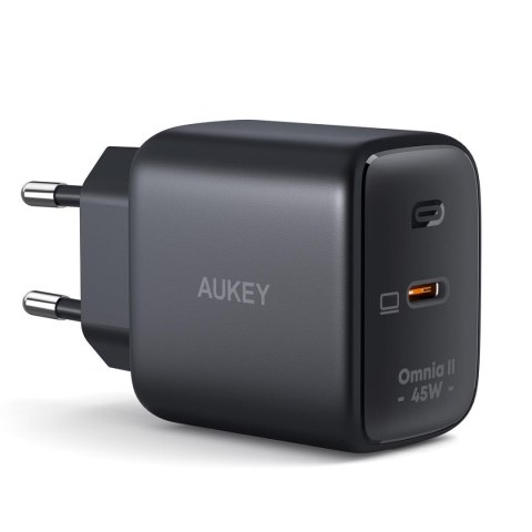 Ładowarka sieciowa Aukey PA-B2T GaN, USB-C, PD 45W Ładowarka sieciowa Aukey PA-B2T GaN, USB-C, PD 45W