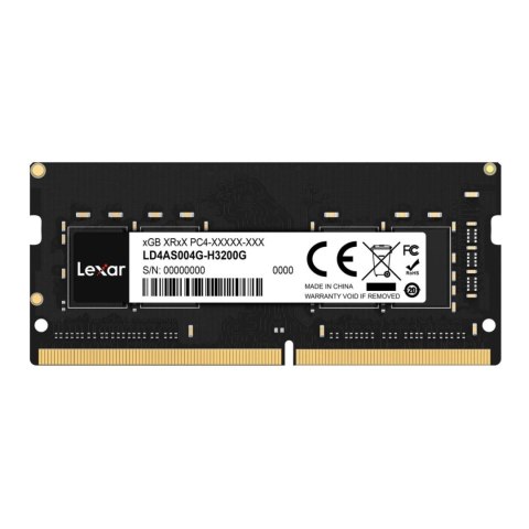 Pamięć SODIMM DDR4 Lexar 32GB (1x32GB) 3200MHz CL22 1,2V Black Pamięć SODIMM DDR4 Lexar 32GB (1x32GB) 3200MHz CL22 1,2V Black