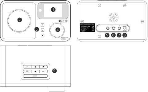 Radio internetowe Ferguson Regent i100 z DAB/DAB+/FM/Bluetooth. Stereo bass reflex.