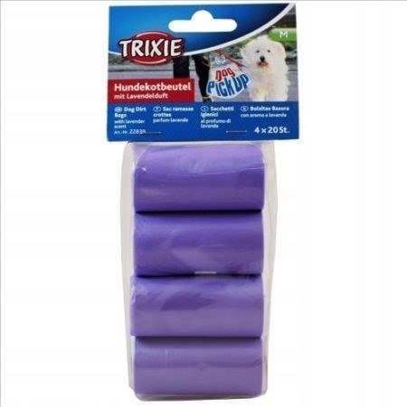 Torebki na odchody Dog Pick Up, z zapachem lawendowym, rozm.M, 4 rolki po 20 szt, liliowy Torebki na odchody Dog Pick Up, z zapachem lawendowym, rozm.M, 4 rolki po 20 szt, liliowy