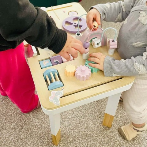 Lulilo Stolik manipulacyjny montessori pastelowy