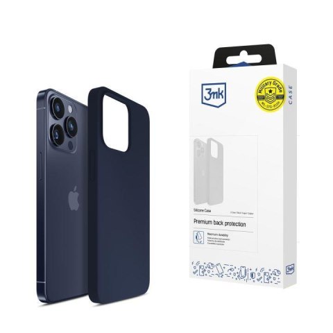 Etui na Apple iPhone 15 Pro Max - 3mk Silicone Case Dark Navy Etui na Apple iPhone 15 Pro Max - 3mk Silicone Case Dark Navy