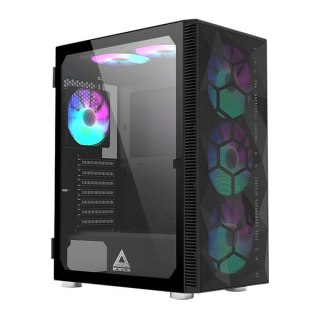 Montech X3 Mesh Midi-Tower, RGB, Szkło Hartowane - czarne