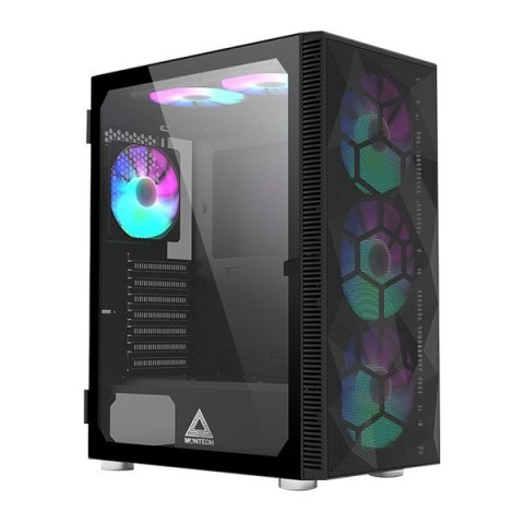 Montech X3 Mesh Midi-Tower, RGB, Szkło Hartowane - czarne Montech X3 Mesh Midi-Tower, RGB, Szkło Hartowane - czarne