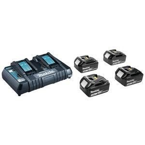 MAKITA ZESTAW ZASILAJĄCY 18V (BL1850Bx4+DC18RD) MAKPAC MAKITA ZESTAW ZASILAJĄCY 18V (BL1850Bx4+DC18RD) MAKPAC