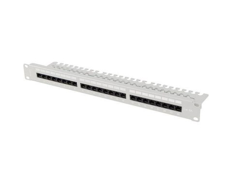 Patch panel 24 port 1U 19" kat.6a UTP z organizerem kablowym Patch panel 24 port 1U 19" kat.6a UTP z organizerem kablowym