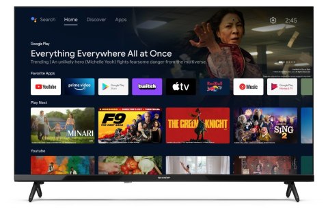 Telewizor Sharp 32FH2EA 32" LED Smart TV HD Ready Android TV Czarny Telewizor Sharp 32FH2EA 32" LED Smart TV HD Ready Android TV Czarny